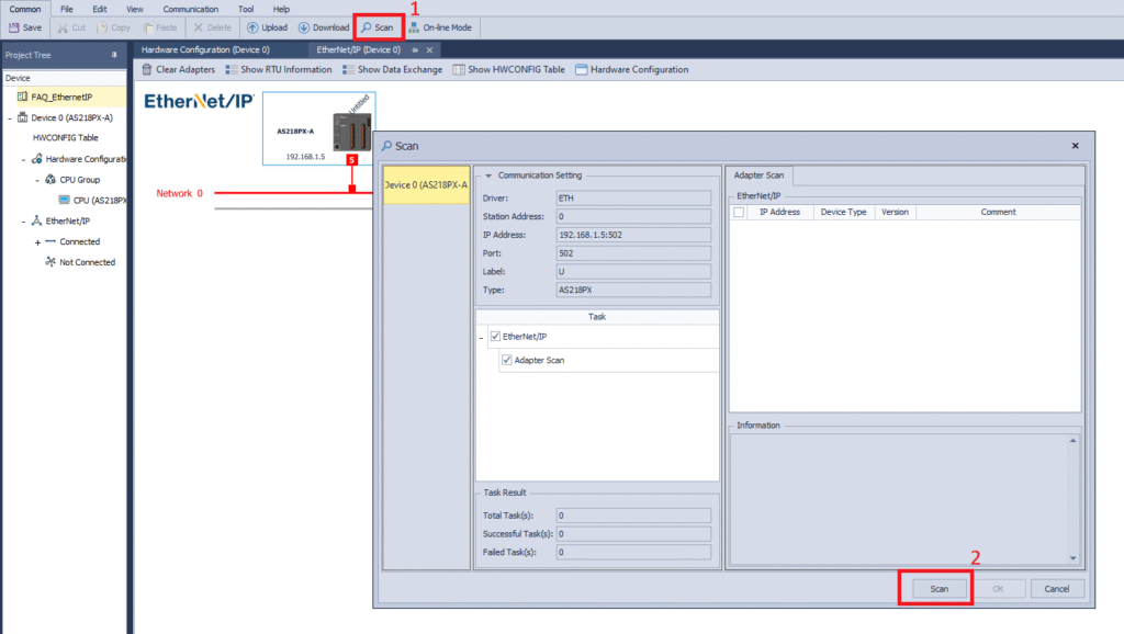 Dodanie urządzenia do sieci Ethernet/IP